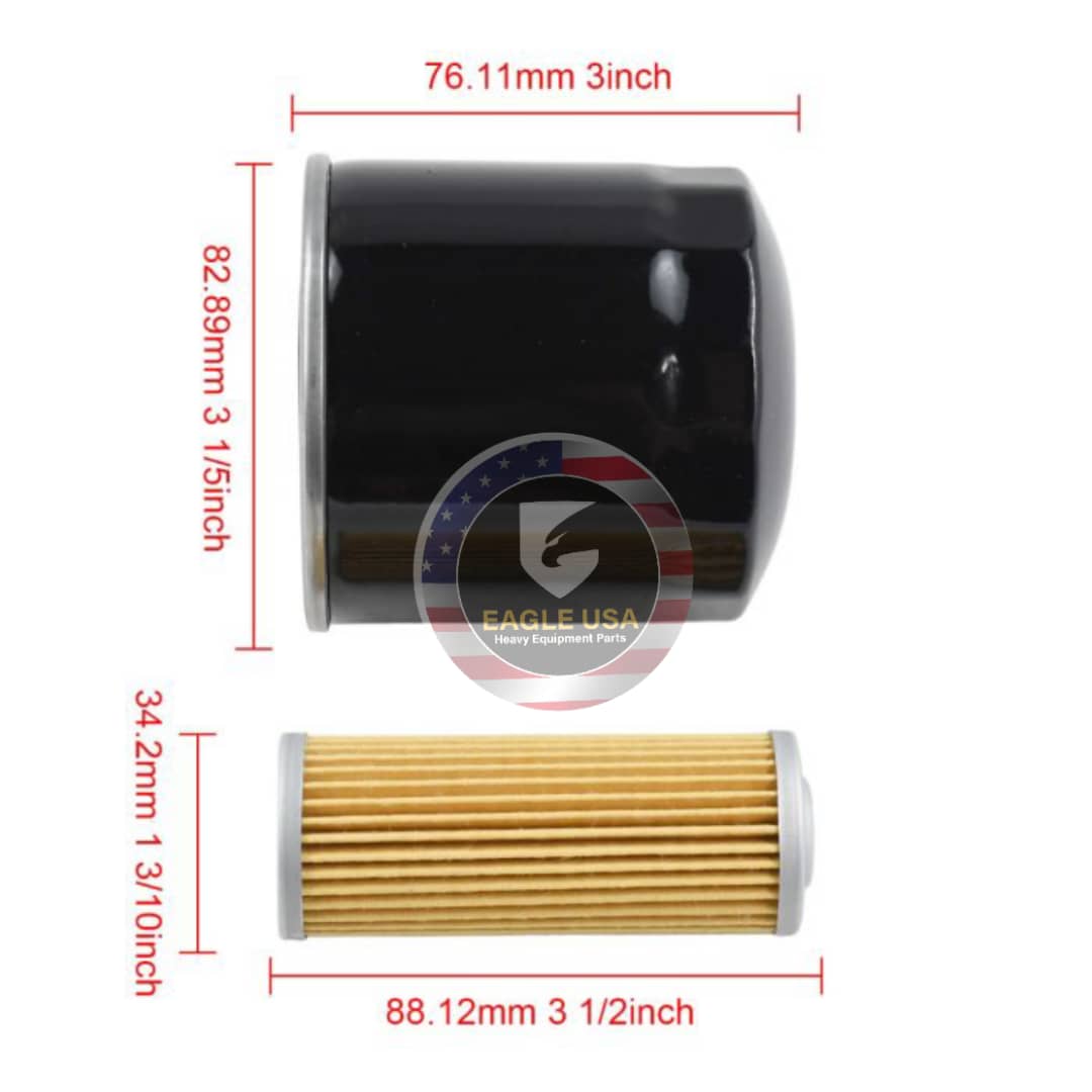 Oil Filter M806418 & Fuel Filter MIU804763 M801101 Kit For John Deere - Image 3