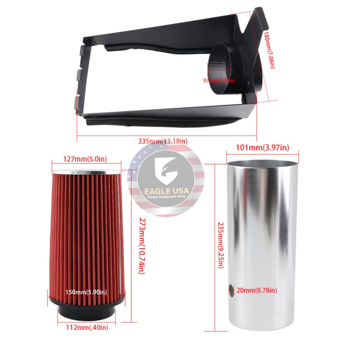 V8 engine intake kit modified intake system for Ford F250 F350 99-2003 7.3 - Image 3