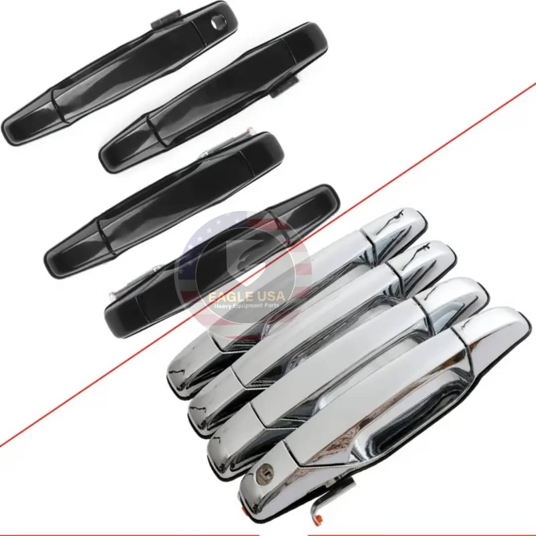 4pcs for Cadillac Exterior Black Silvery Outside Door Handle, Polishing PVC Material, Right Location - Image 3